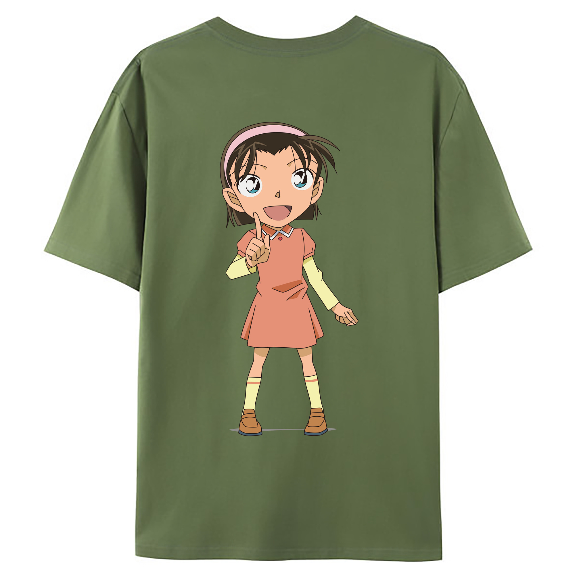 （画像用） 名探偵コナン 吉田 歩美 よしだ あゆみ Detective Conan my Yeager 綿100％ メンズ半袖Tシャツ（バックプリント） 通気性